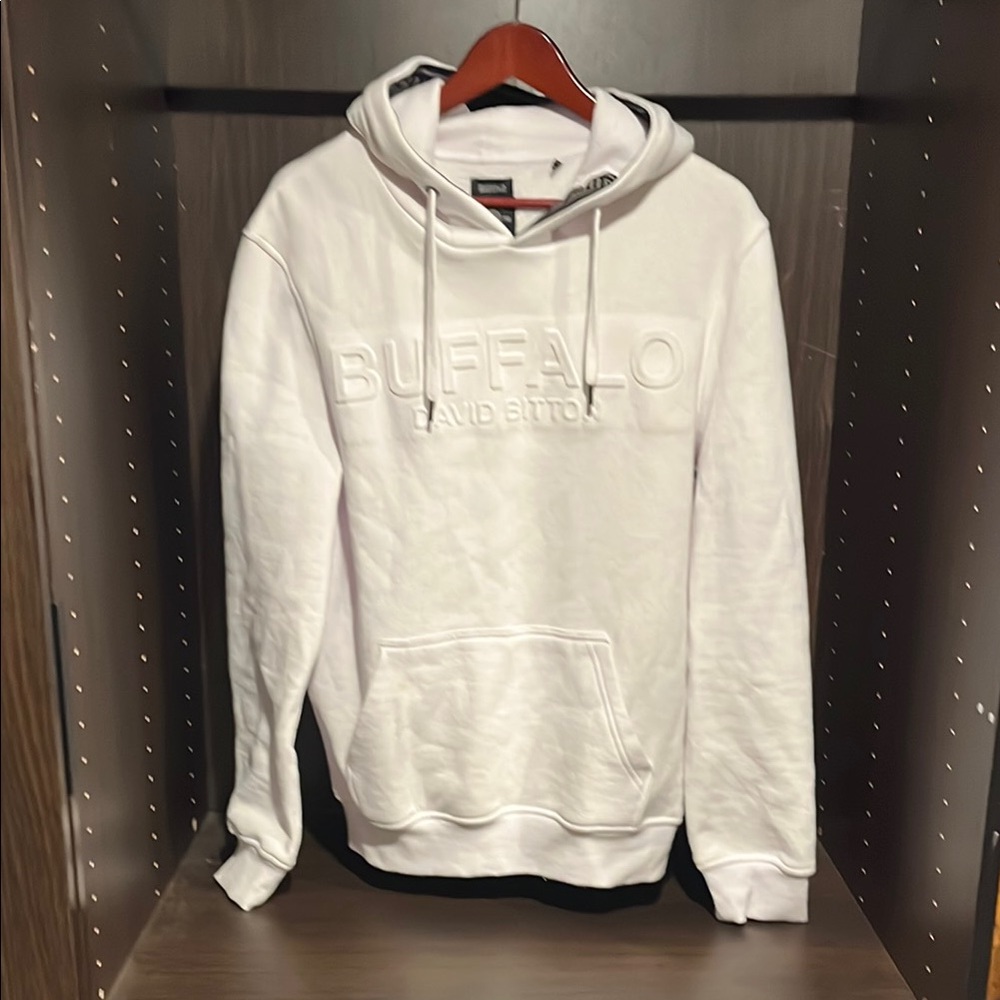 Buffalo David Bitton White Sweatshirt Casual Style